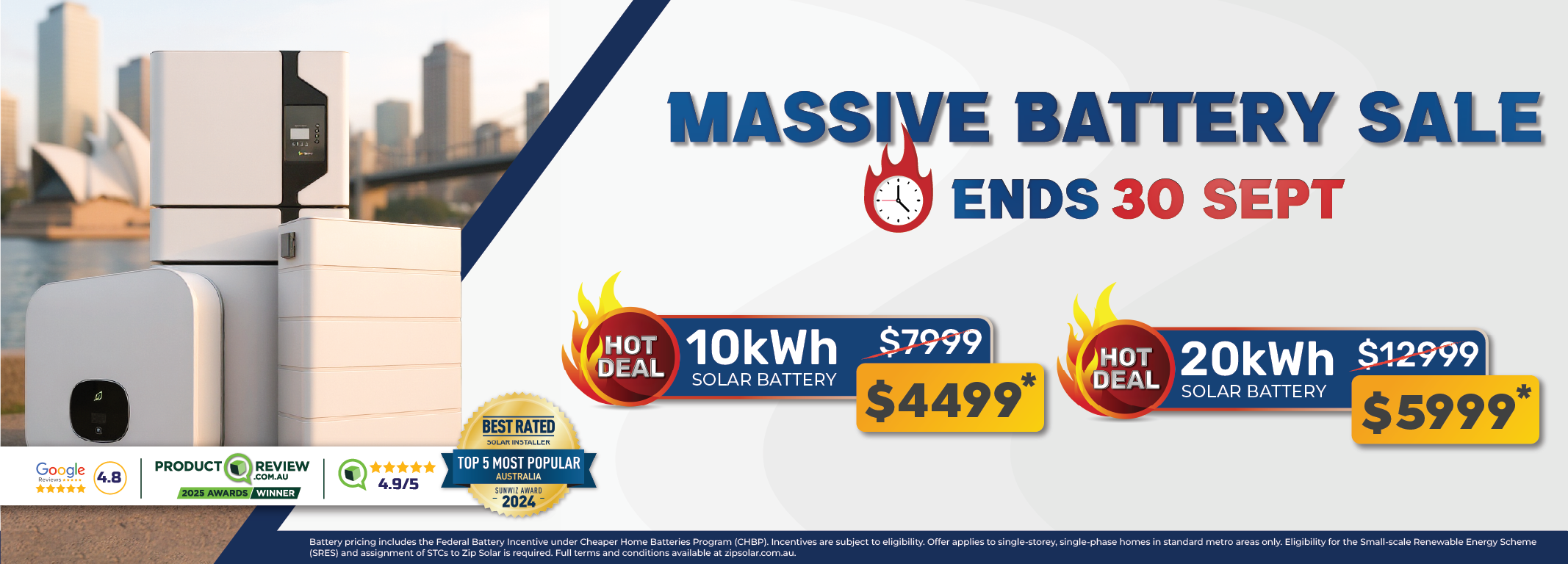 Solar panel system sale banner for Australia