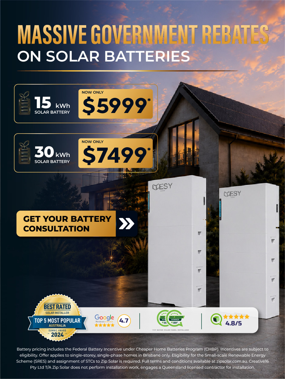 Solar panel system sale mobile banner for New south wales regional location