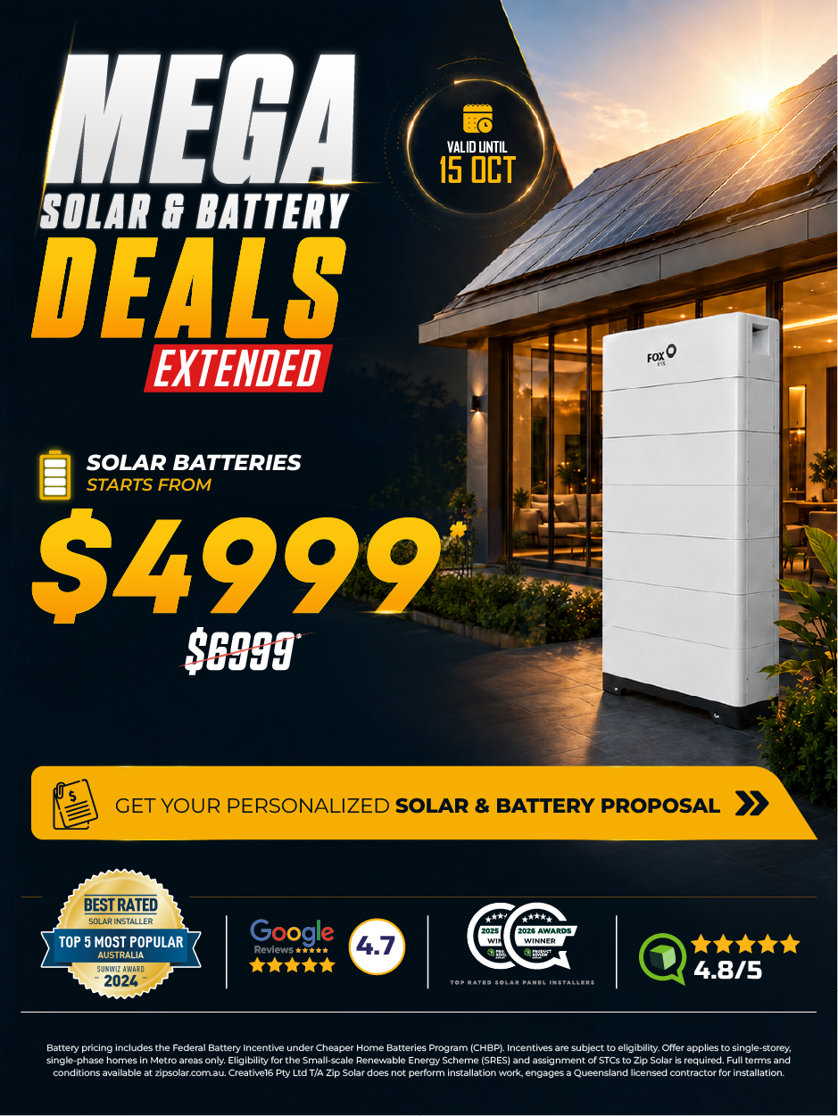 Solar panel system sale mobile banner for New south wales metro location