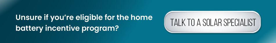 Call to action prompting homeowners to check eligibility for a home battery incentive program