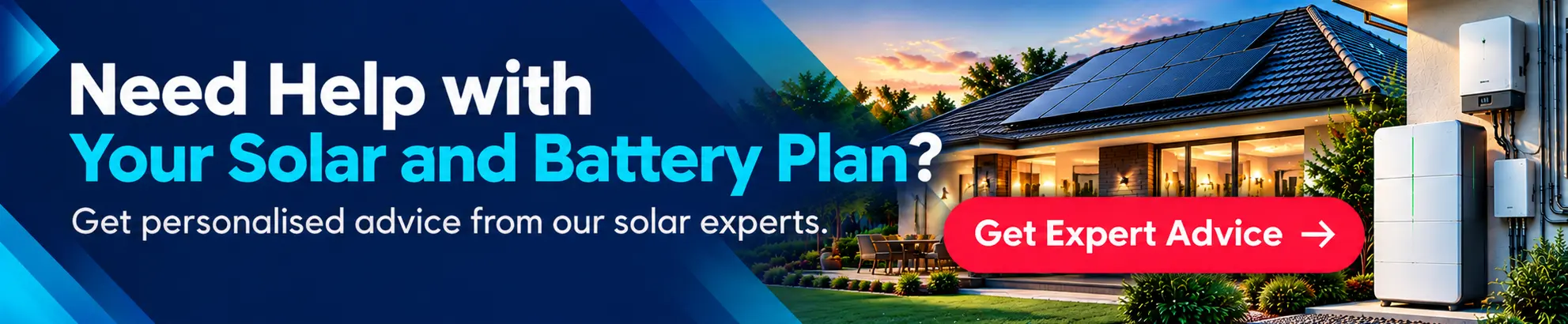 Zip Solar banner offering personalised expert advice on solar panels and home battery solutions.