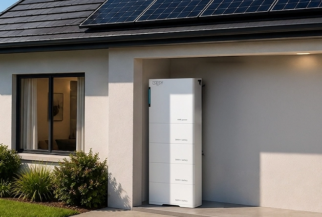 ESY SunHome battery providing backup power for up to two essential household circuits during power outages