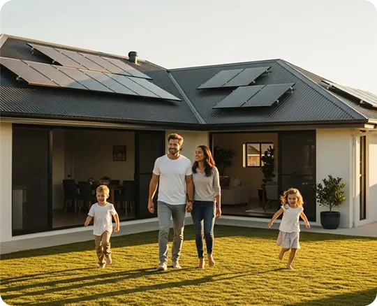 13.2kW solar system with battery for high energy needs