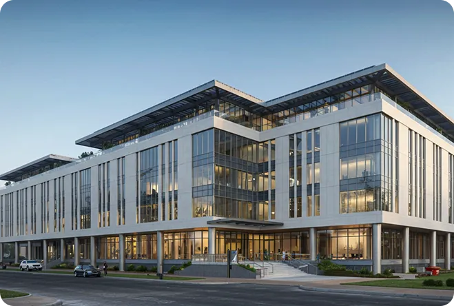 Commercial building with solar installation