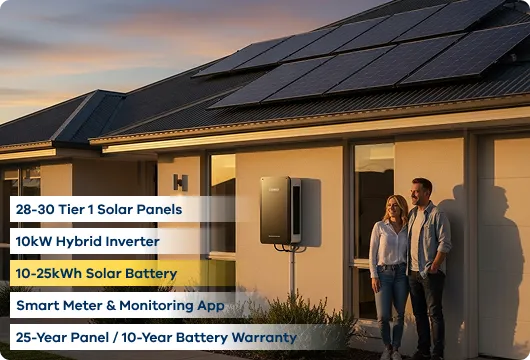 13.2kW solar battery package modern home setup