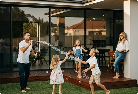 Solar powered home, enjoying savings and benefits