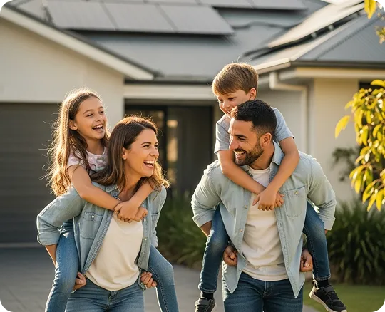 Family enjoying solar savings in Adelaide