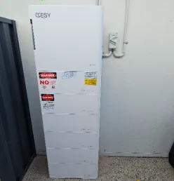 Residential battery backup system installed in Queensland for efficient solar power storage