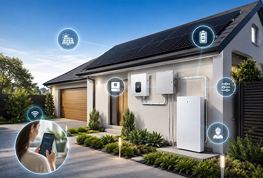 Complete 14kWh solar battery package featuring battery storage, inverter, monitoring system, and solar equipment for Australian homes.