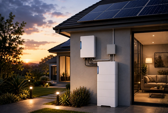 42kWh solar battery package installed in a modern Australian home with rooftop solar for maximum energy independence and long-term savings.