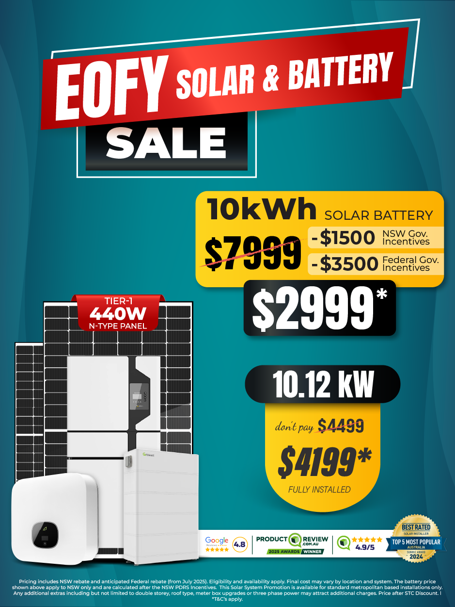 10kw solar panel system sale mobile banner for Australian location
